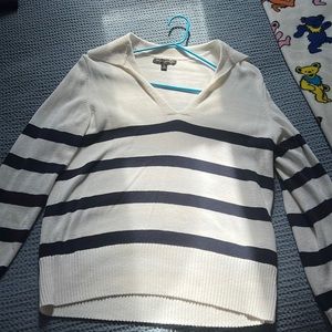 Banana Republic striped sweater (with collar)